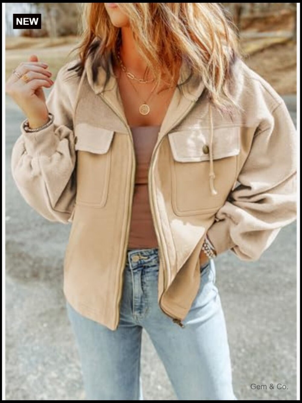 Cozy Fuzzy Sherpa Zip Up Hooded Jacket Casual Winter - Picture 2 of 7